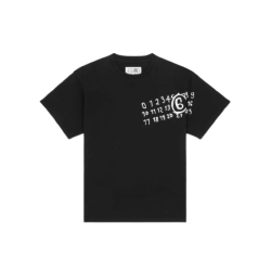 T-shirt Maison Margiela Numbers Logo - Noir Oversize