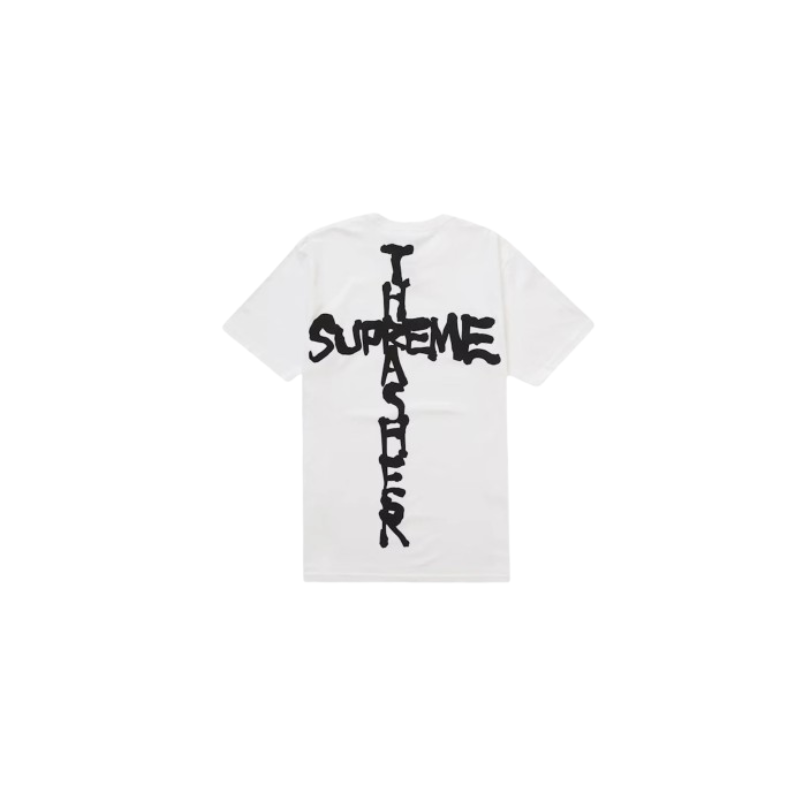 T-shirt Supreme x Thrasher - Blanc Oversize